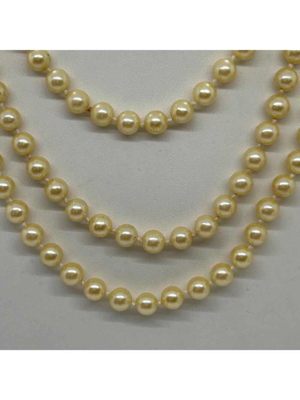 Vintage Avon Faux Pearl Multi-Strand Necklace 56" Long Elegant Flapper Length - Picture 2 of 13